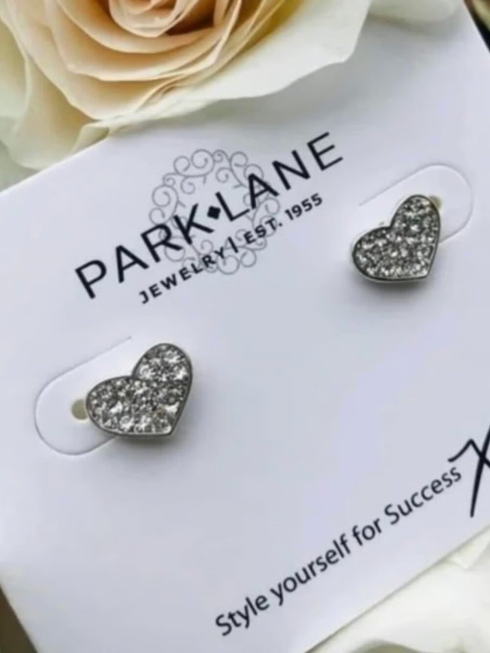 Park Lane “Dainty” Heart Pave Earrings! BNIB!!